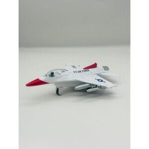 White F-16 Fighting Falcon Fighter Jet Thunderbirds USAF Metal